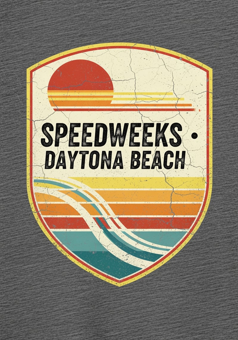 Daytona Beach Racing T-Shirt Badge