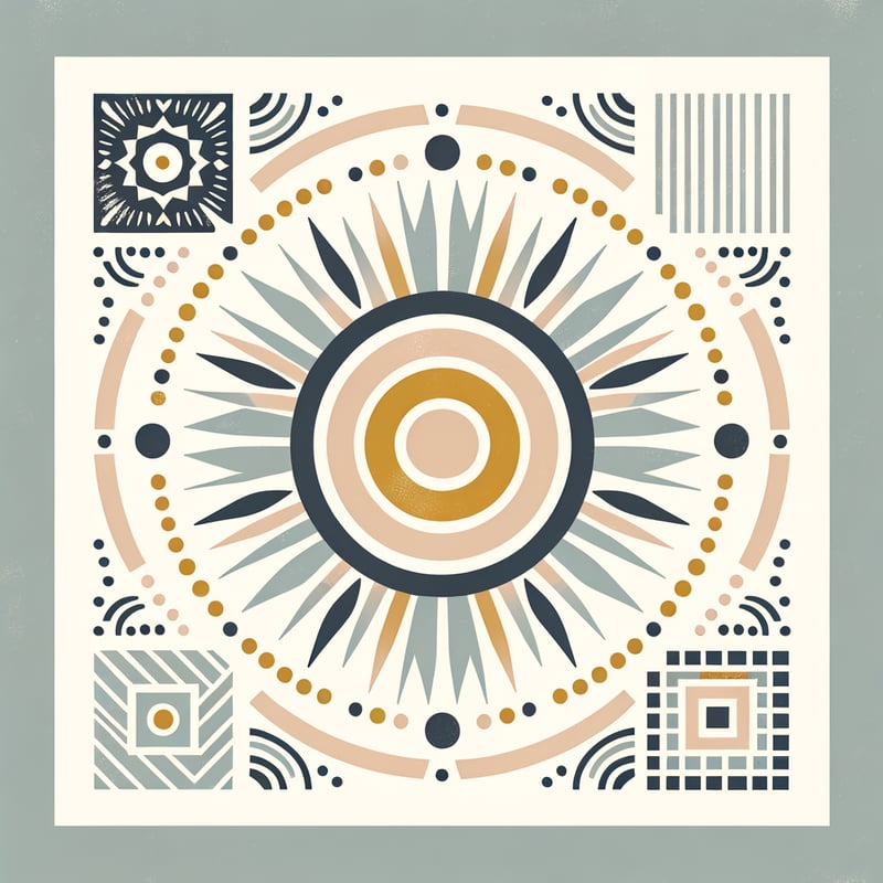 Boho Sun Digital Paper Design