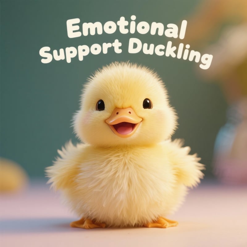 Cute Fluffy Baby Duckling