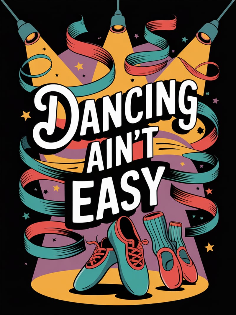 Colorful Dance Shoes Illustration