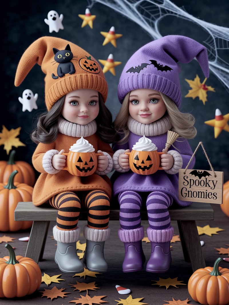 Cozy Halloween Gnomie Friends