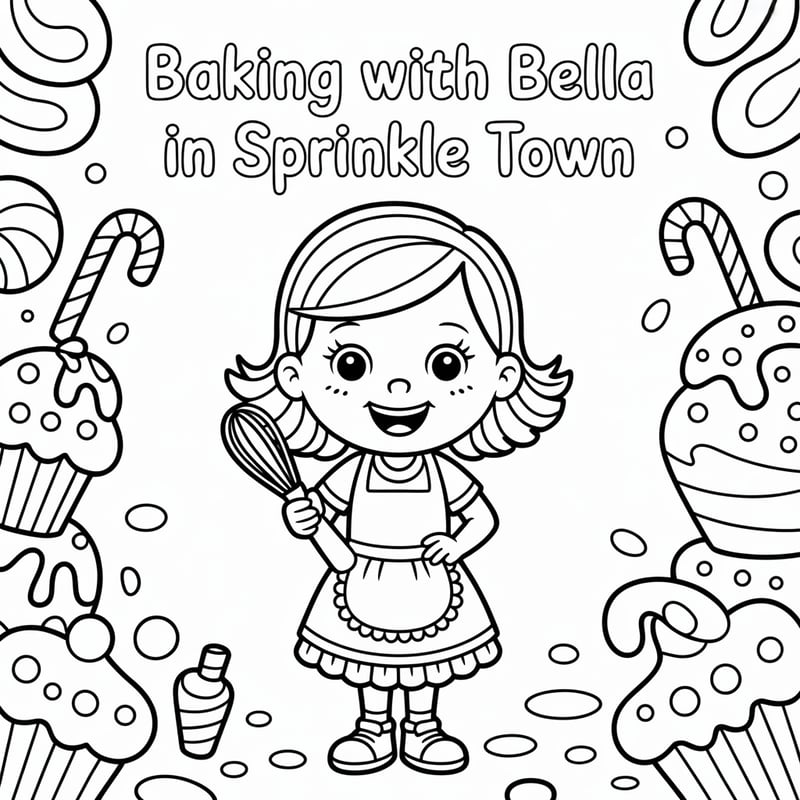 Baking with Bella Coloring Page