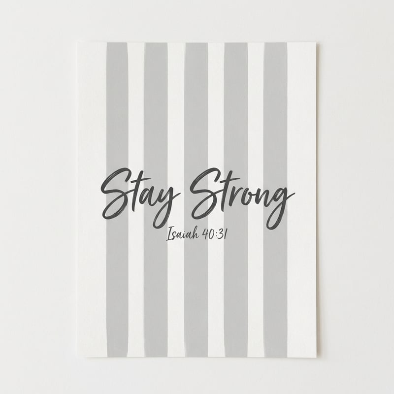 Stay Strong Brush Script Design