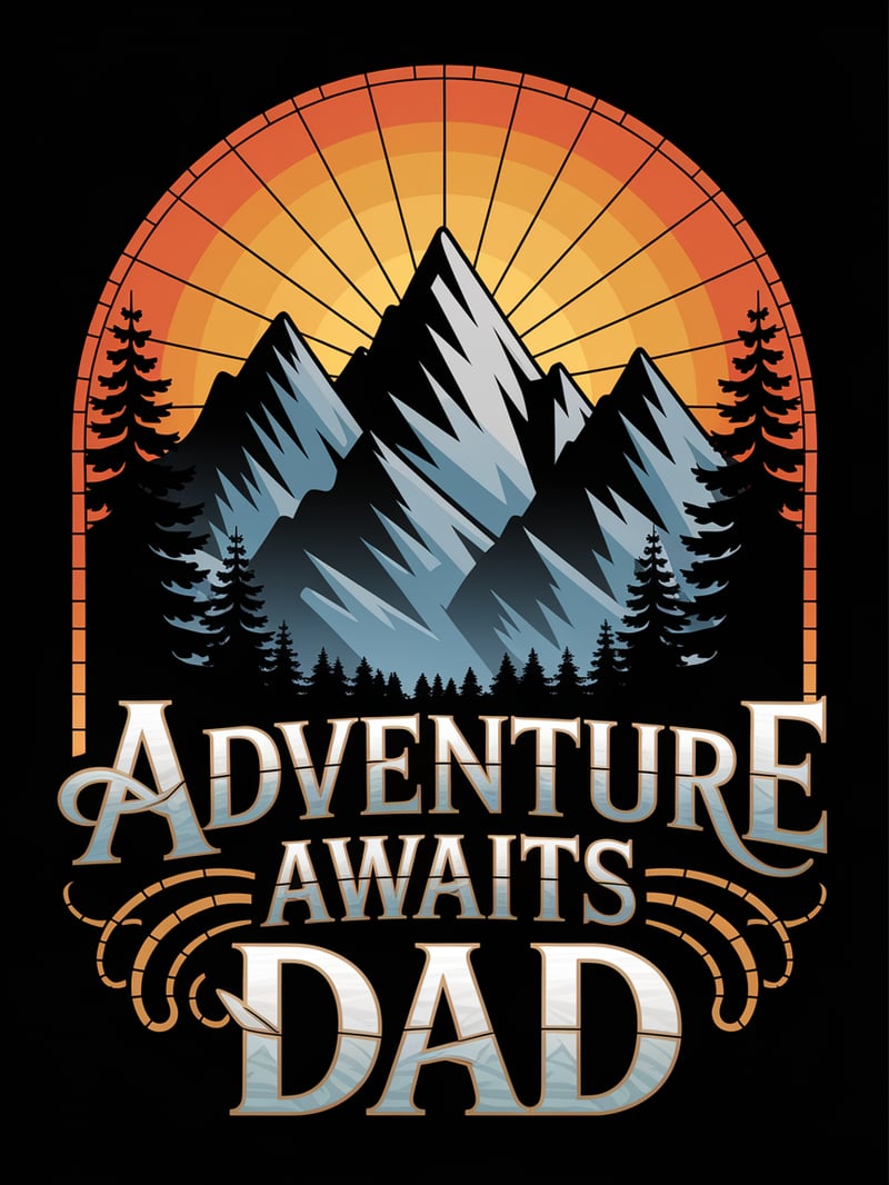 Stained-Glass Mountain Adventure Art