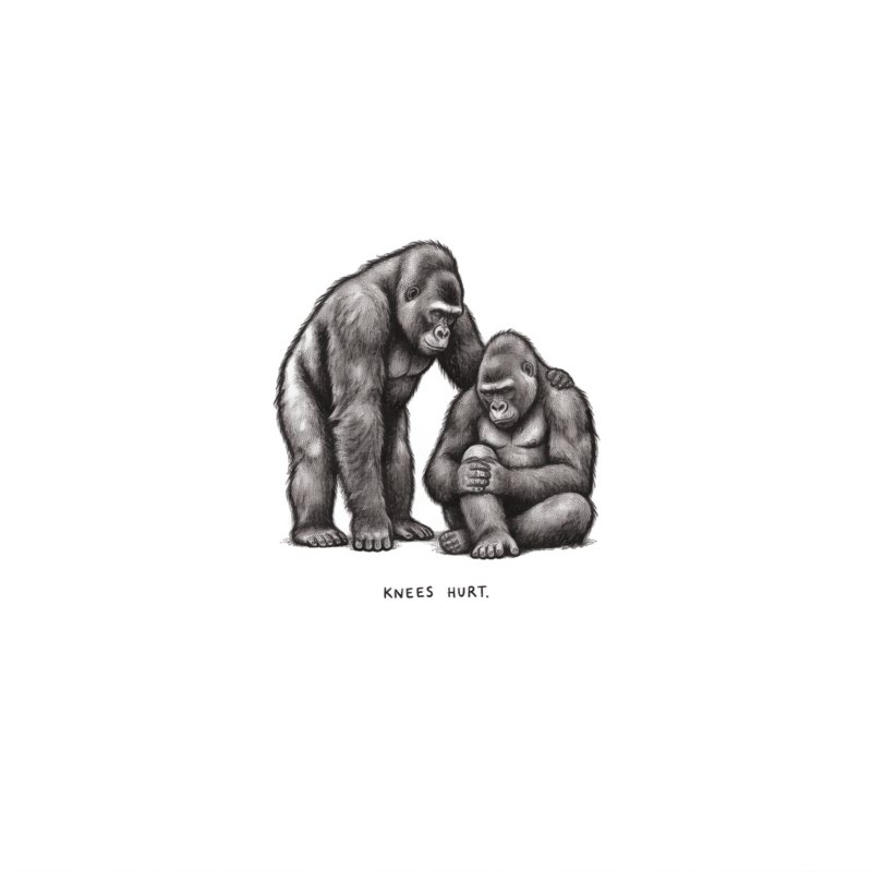 Gorilla T-shirt Design — Vintage Sketch