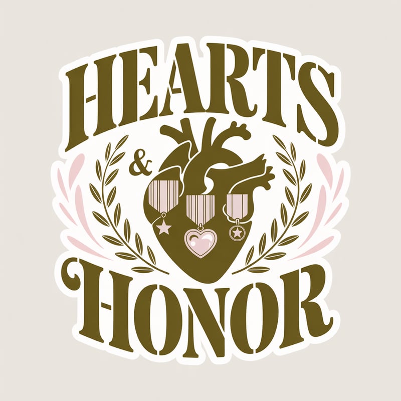 Hearts & Honor Stencil Typography