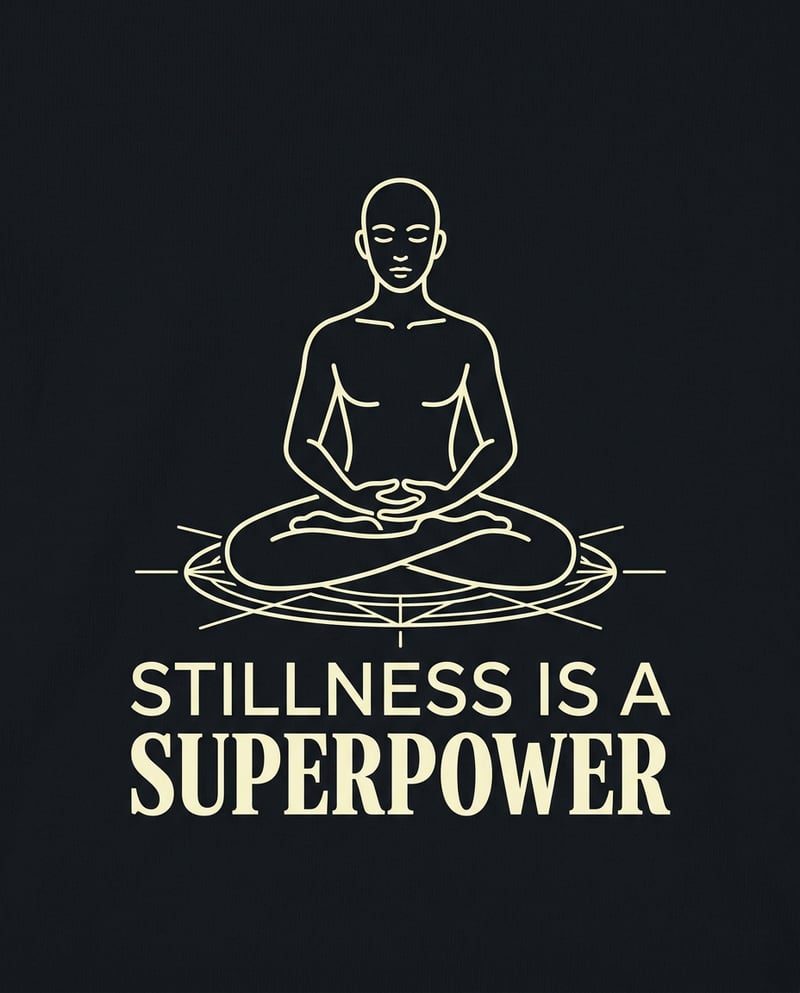 Minimalist Lotus Meditation T-Shirt Design