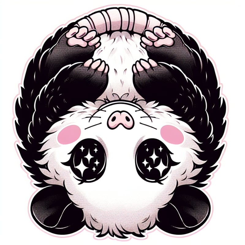 Cute Kawaii Opossum Illustration