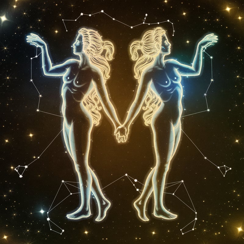 Glowing Gemini Twin Figures