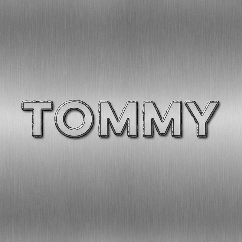 Chrome Metal Etched Name Art