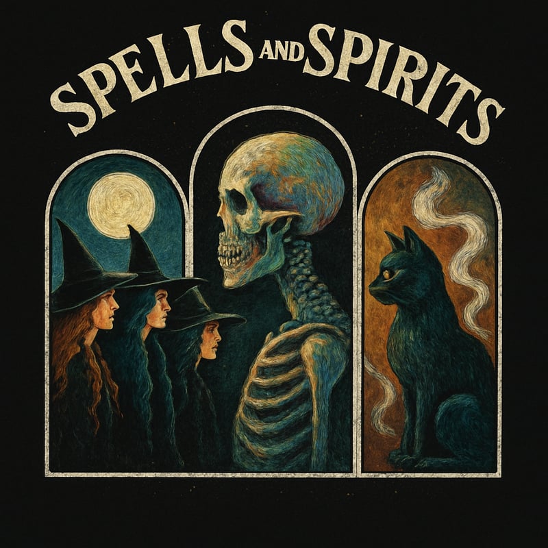 Spells and Spirits Vector T-Shirt Design