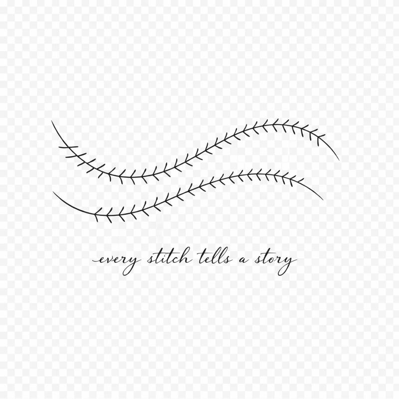 Minimalist Ball Stitching Illustration
