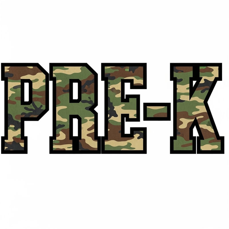 PRE-K Camouflage Bold Font