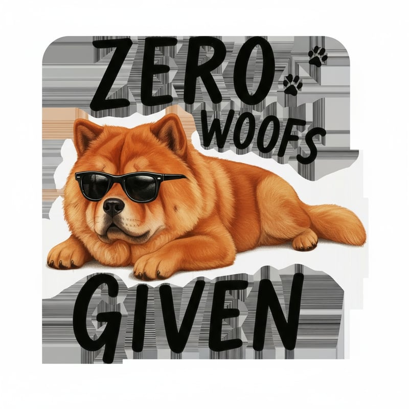 Chow Chow Dog with Sunglasses