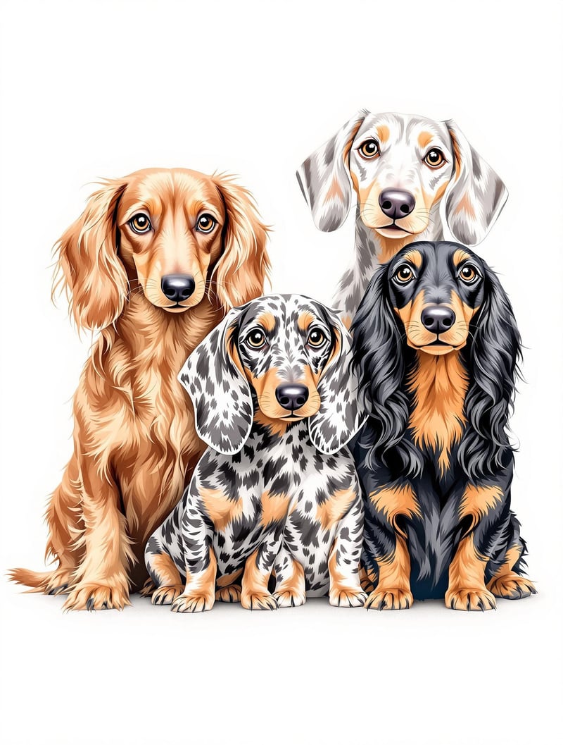 Realistic Dachshund Portraits