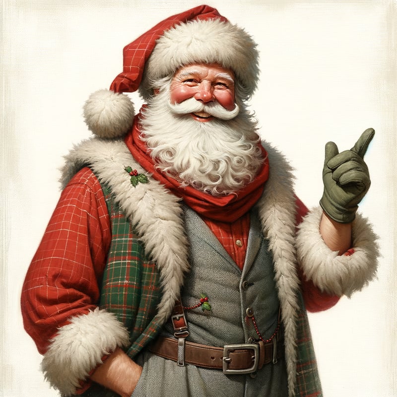Classic Santa Claus with Red Hat