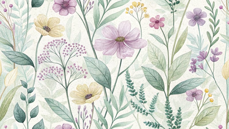 Charming Springtime Botanical Scene