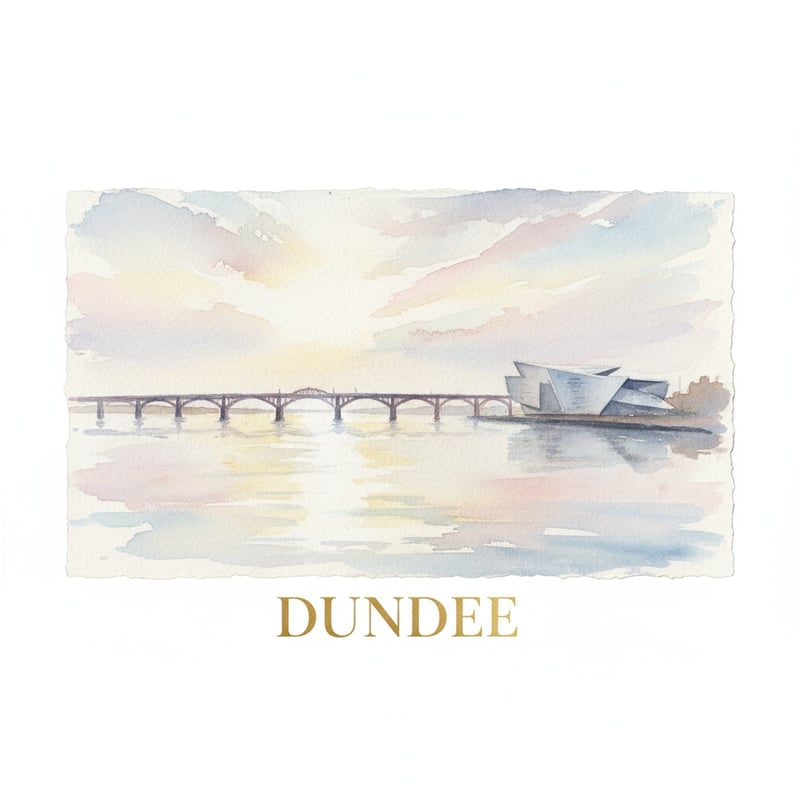 Watercolor of Dundee’s Tay Bridge