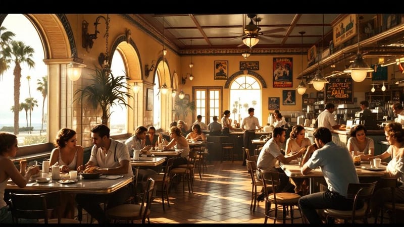 1930s LA Diner with Spanish Revival Style