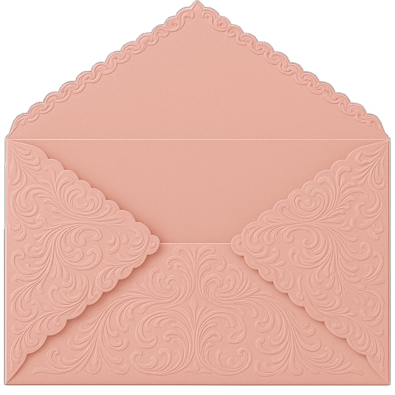 Pink Blush Brocade Envelope (Closed)