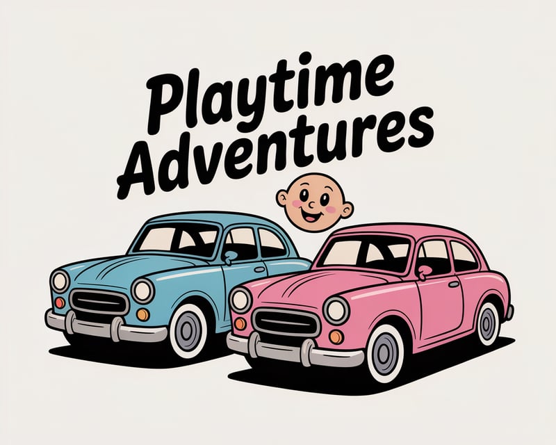 Train with Cars and Smiling Face