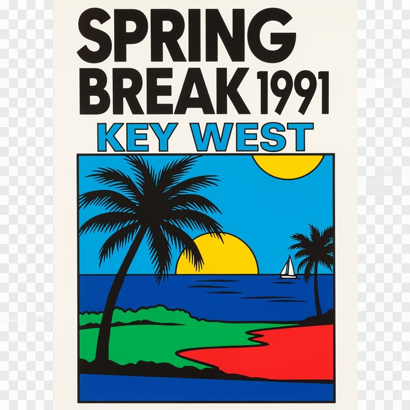 Early-1990s Spring Break Poster