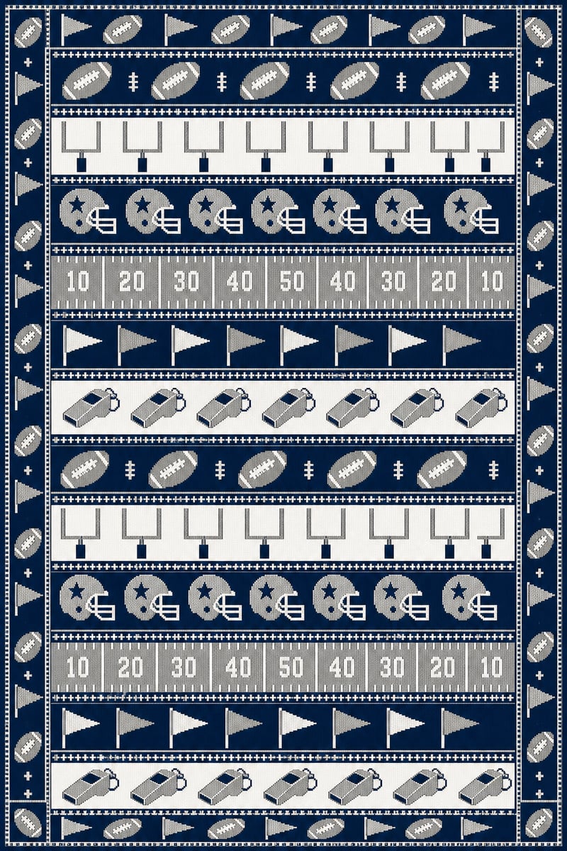Football Motif Fair-Isle Pattern