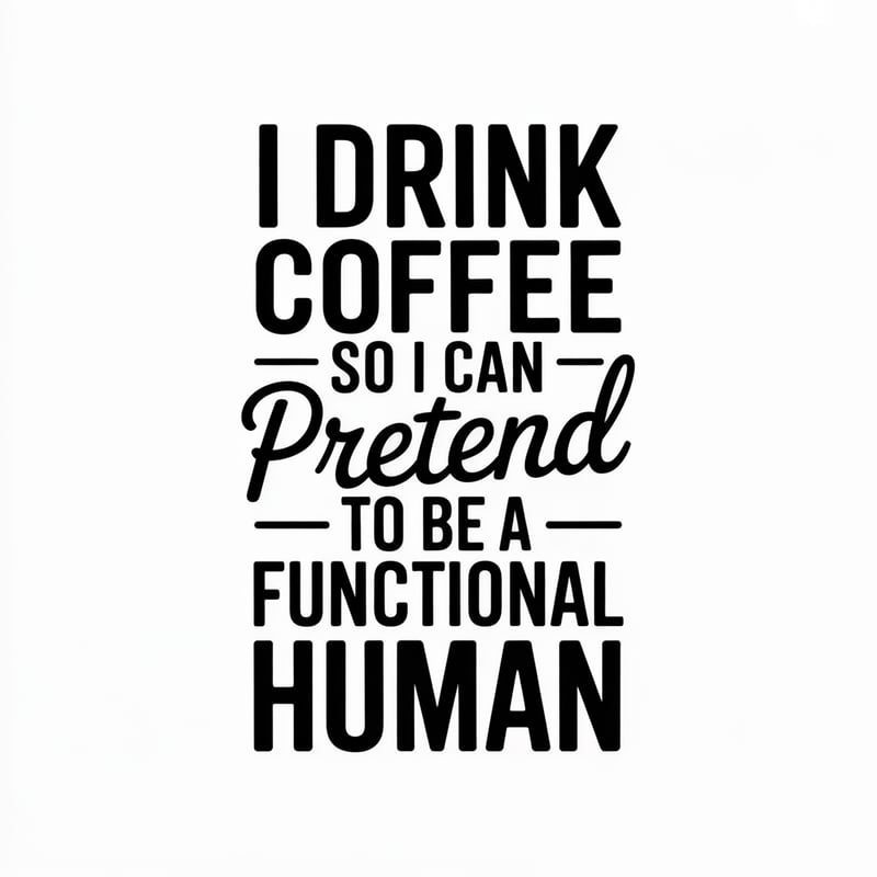 Minimalist Coffee Quote Design