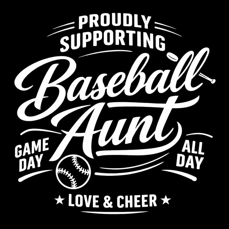 Modern Baseball Aunt T-Shirt Design
