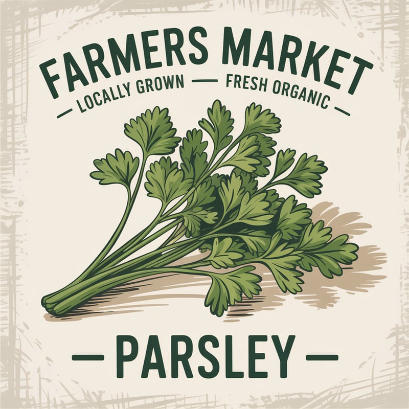 Vintage Parsley Farmers Market Art