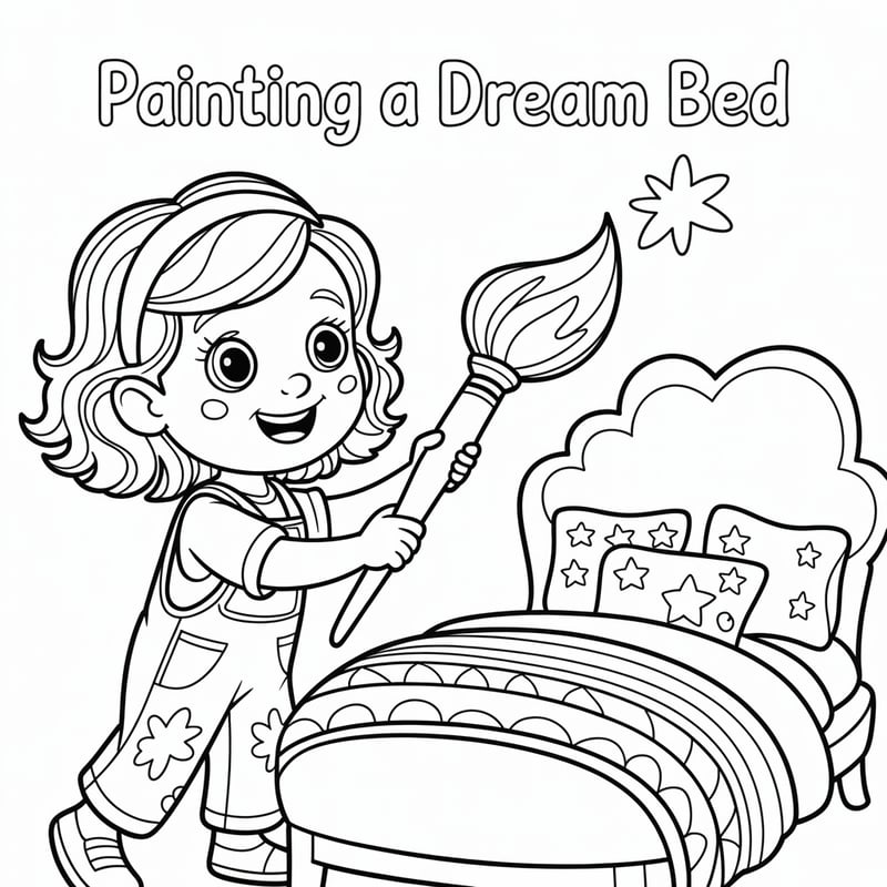 Whimsical Coloring Page of Aria