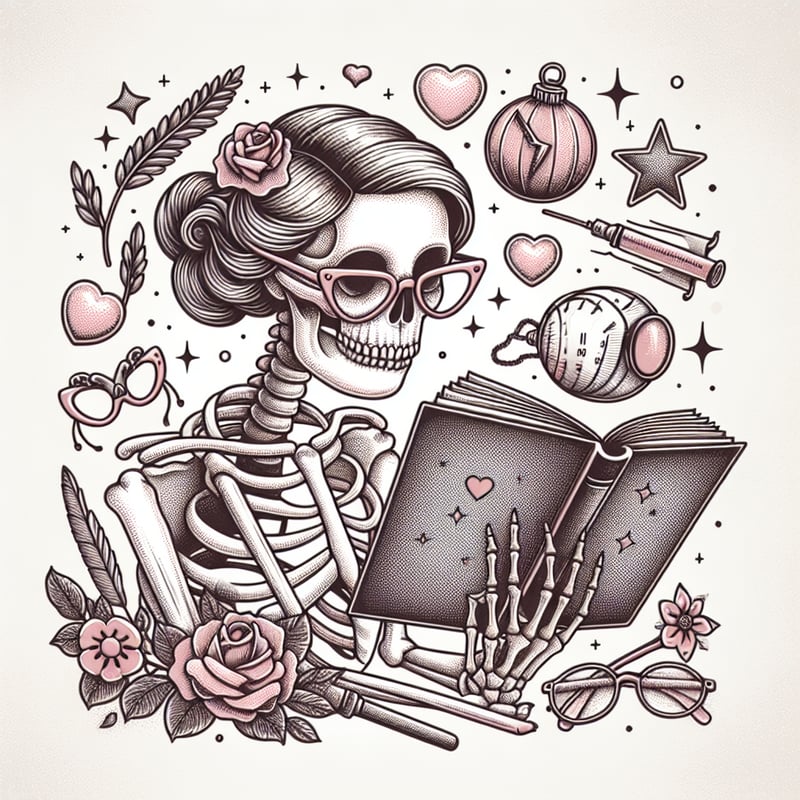 Skeleton Reading with Retro Accents