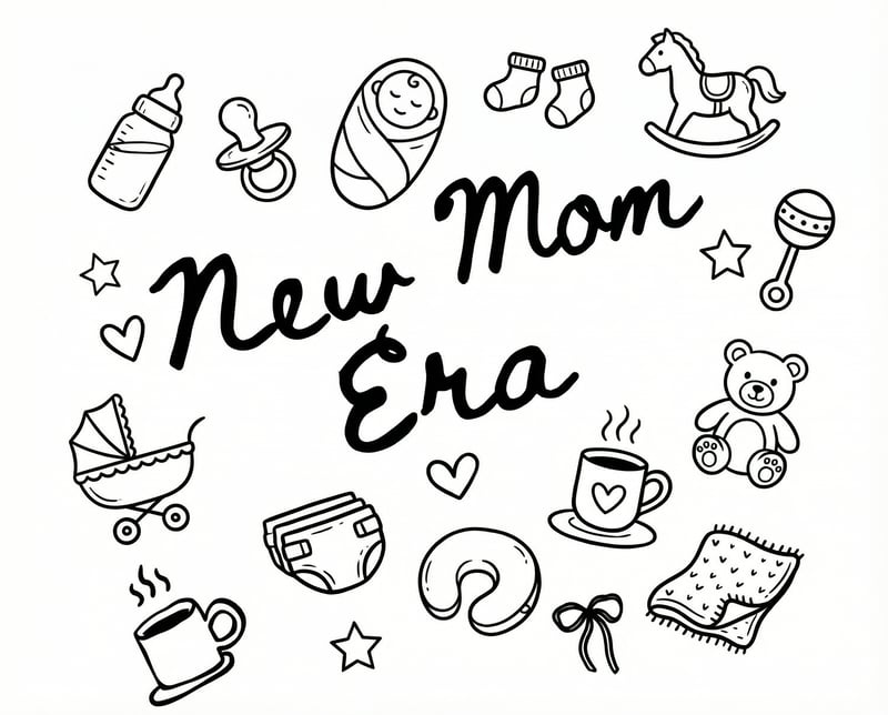 New Mom Era Handwritten Doodle Design