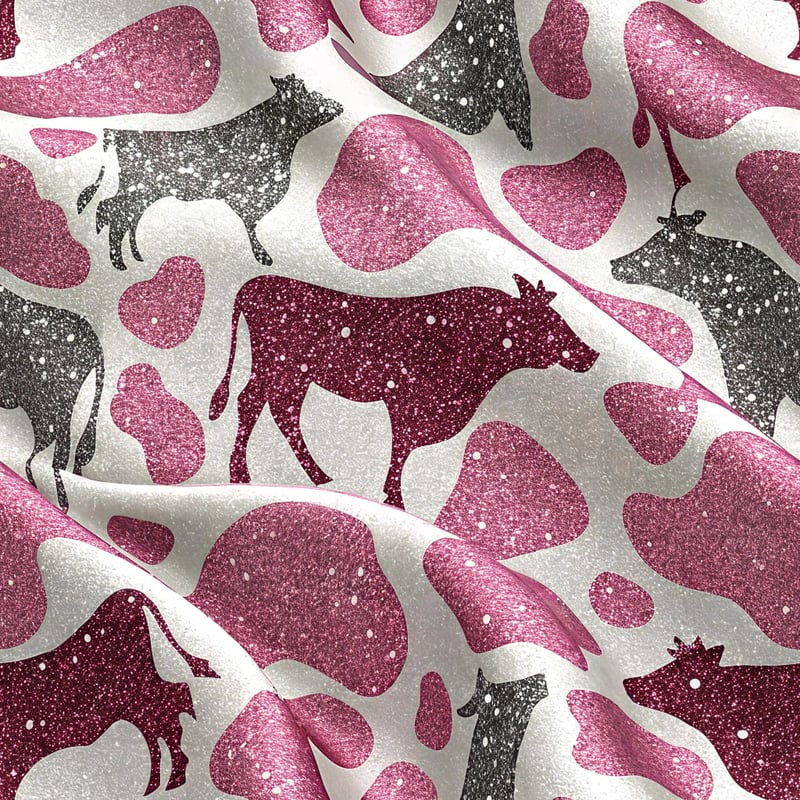 Luxury Neon Pink Cow Print Design