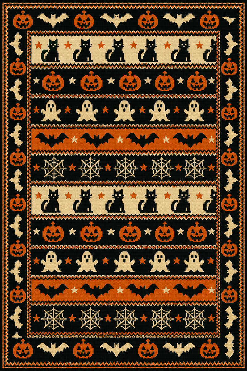 Halloween Fair-Isle Knit Pattern