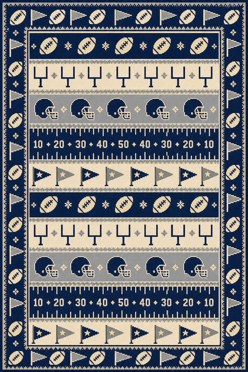Football Fair-Isle Striped Pattern