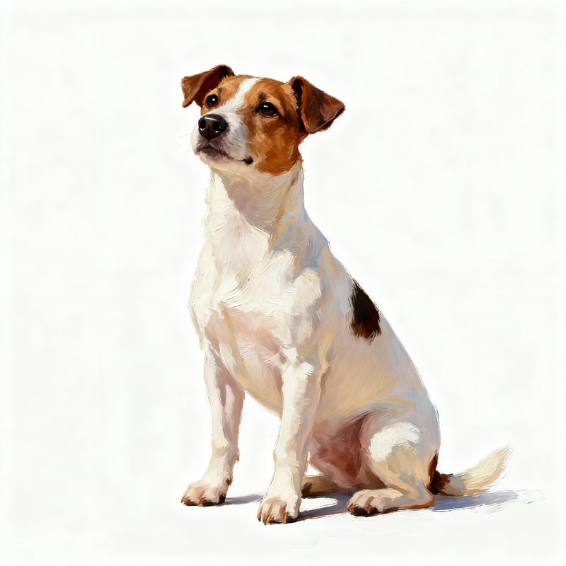Realistic Jack Russell Acrylic Illustration