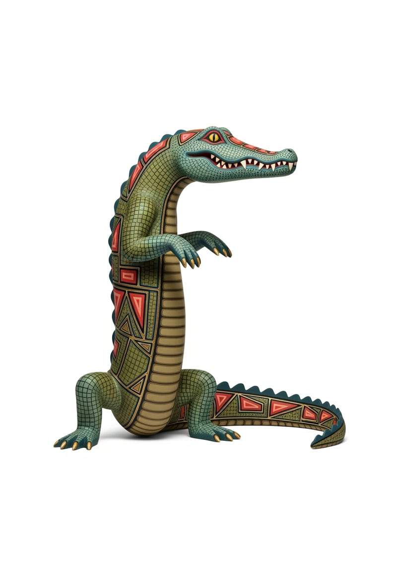Florida-Inspired Alebrije Alligator Art
