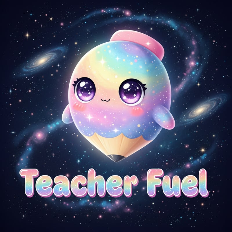 Kawaii Chibi Pencil with Galaxy Design