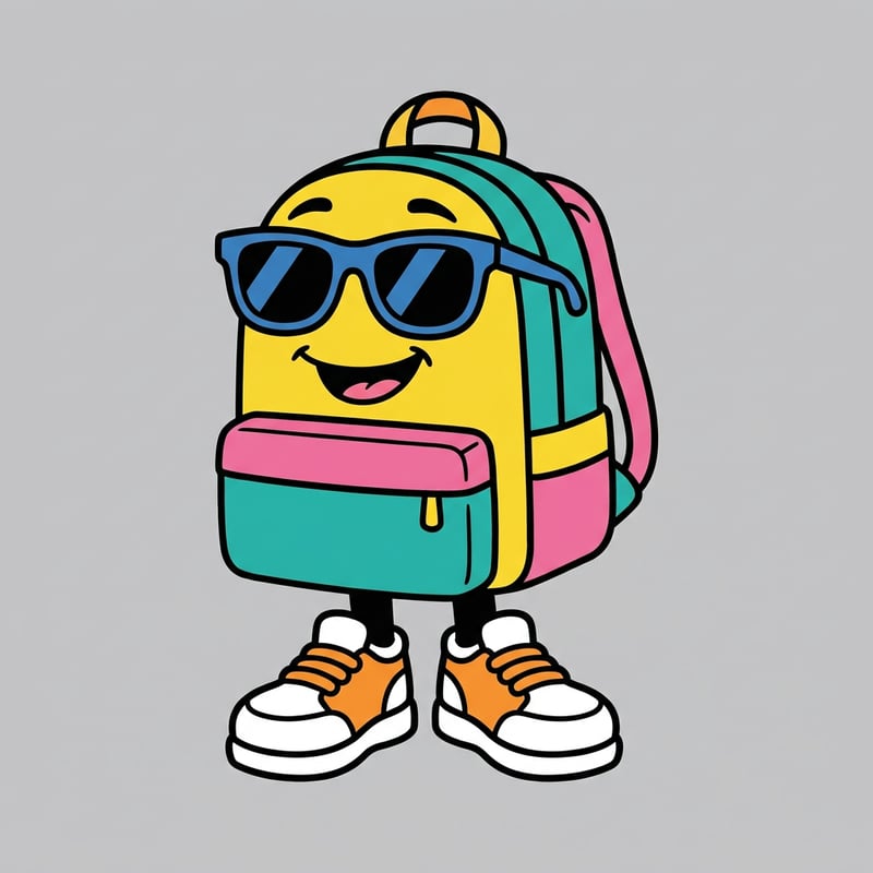 Retro 90s Backpack Cartoon