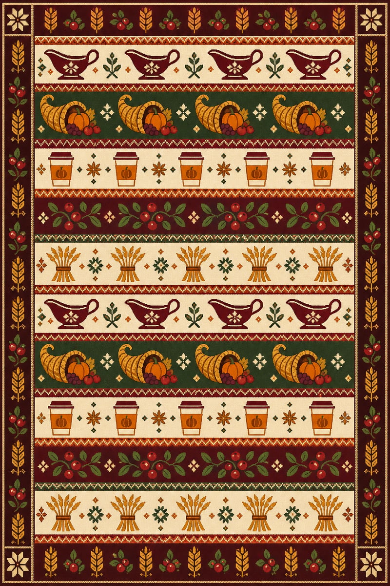 Thanksgiving Fair-Isle Stripe Pattern