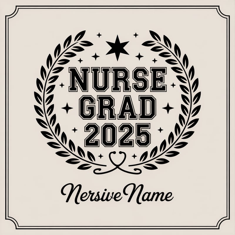 Nurse Grad 2025 Oval Crest Badge