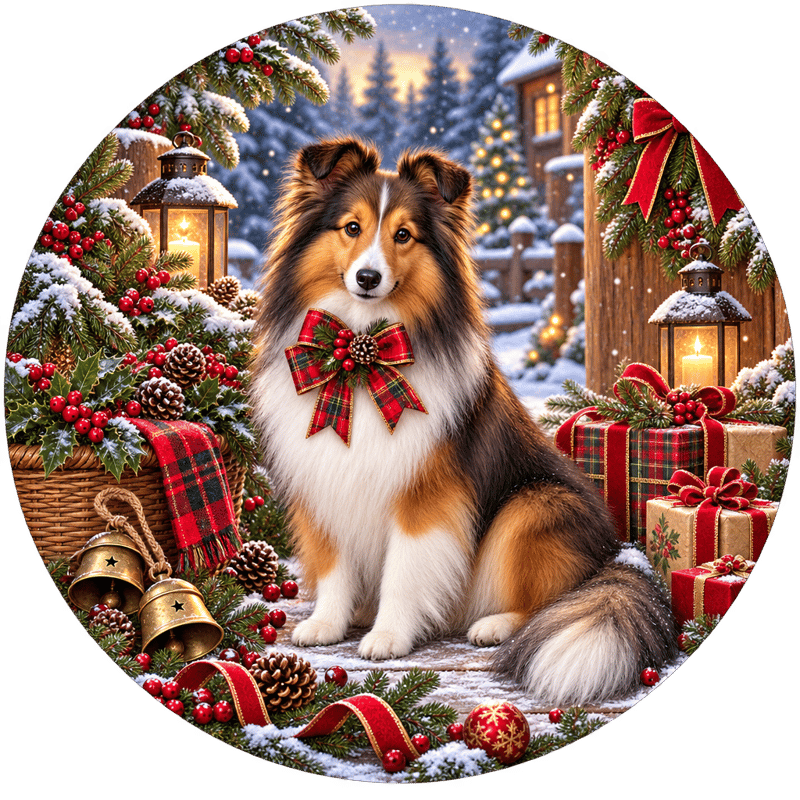 Shetland Sheepdog Holiday Sublimation