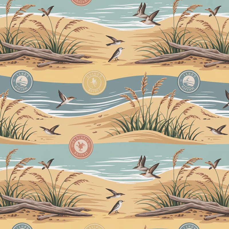 Retro Surf Pattern for Tumbler Wrap