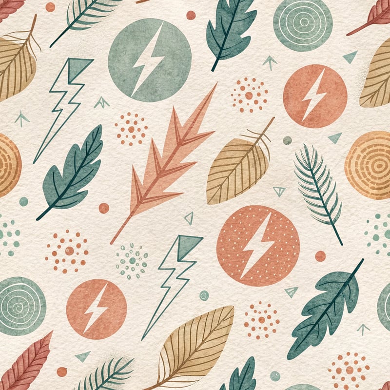 Minimal Boho Lightning Bolt Pattern