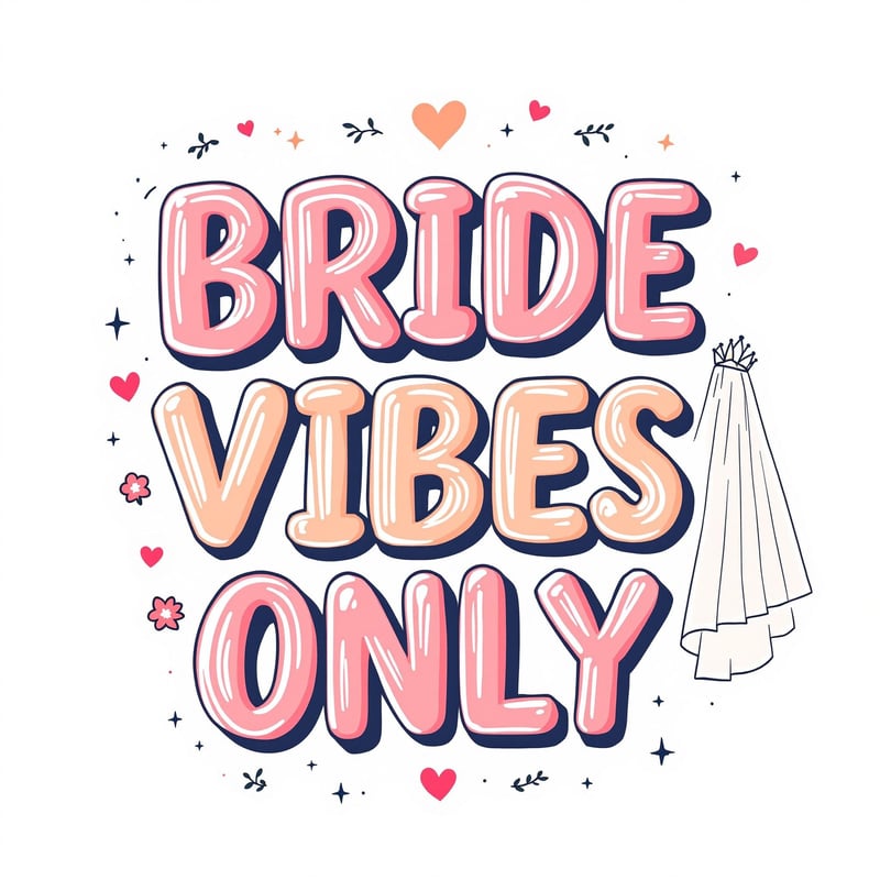 Bride Vibes Only Vector Illustration
