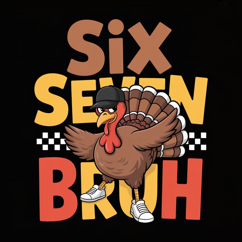 Dabbing Turkey Illustration