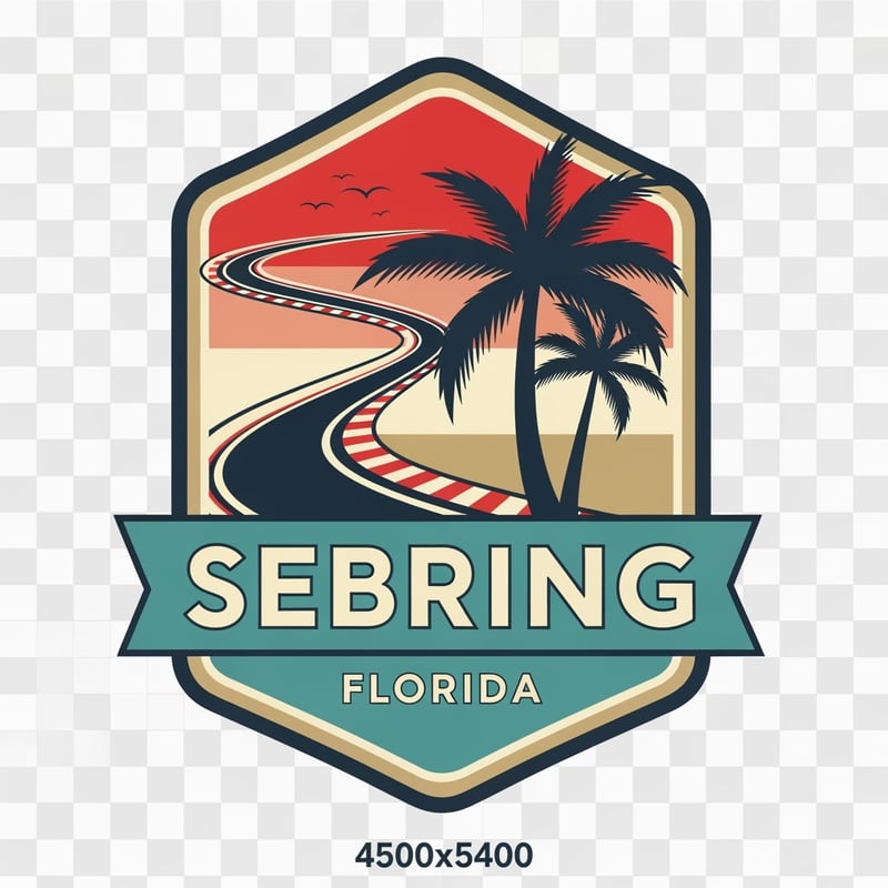 Retro Sebring Florida Badge Design