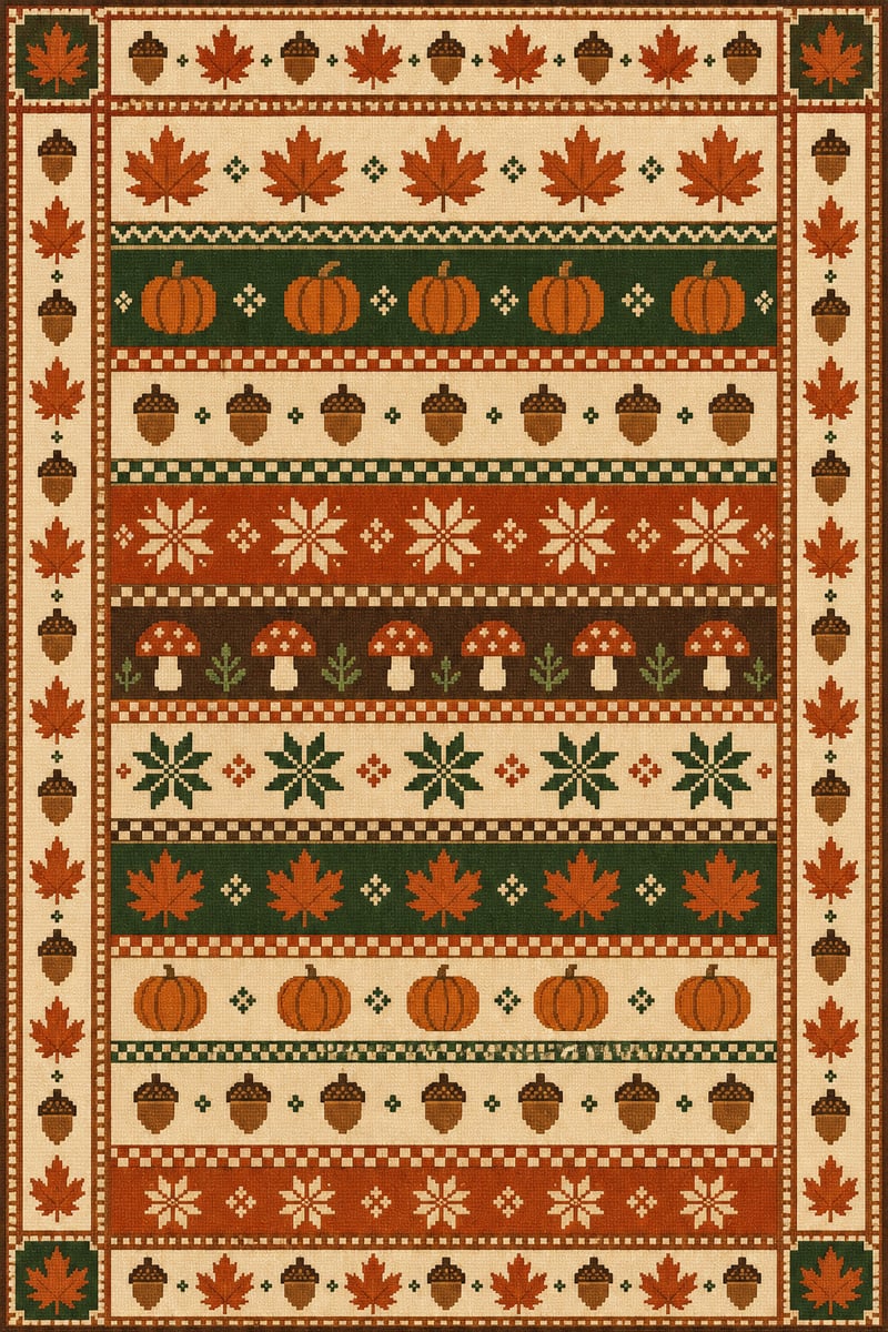 Autumn Fair-Isle Knit Texture
