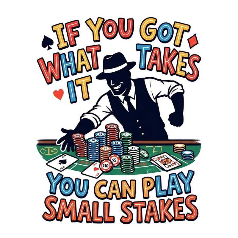 Humorous Poker Player Illustration
